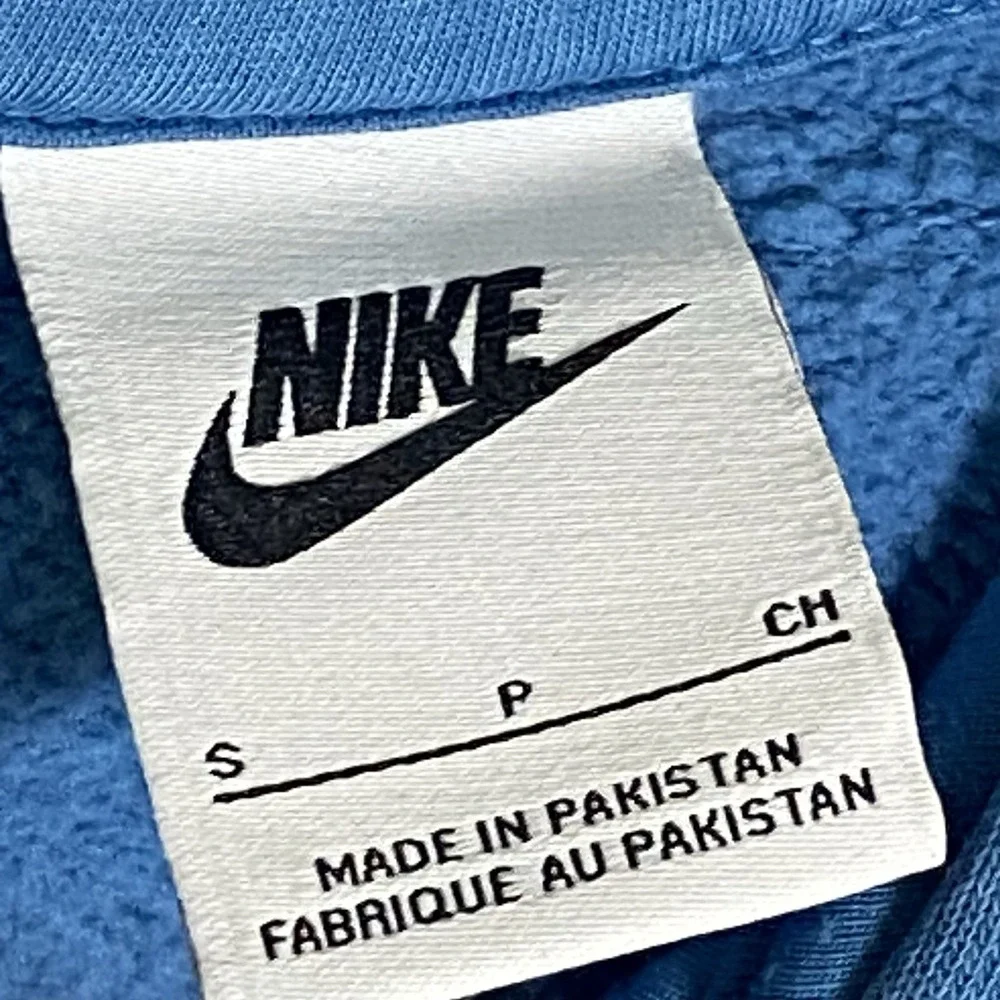 Nike Hoodie Boys Small Blue Swoosh Pullover Embroidered Just Do It Athletic Nice